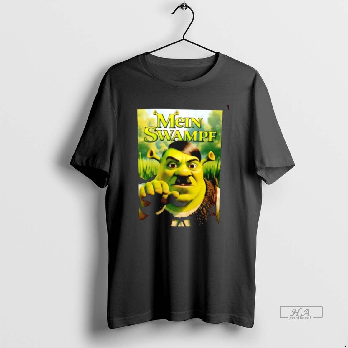 Official Shrek Adolf Hitler Mein Swampf Cartoon Graphic T-Shirts, Hoodie, Sweatshirt | AU18TeeNovaLab.com