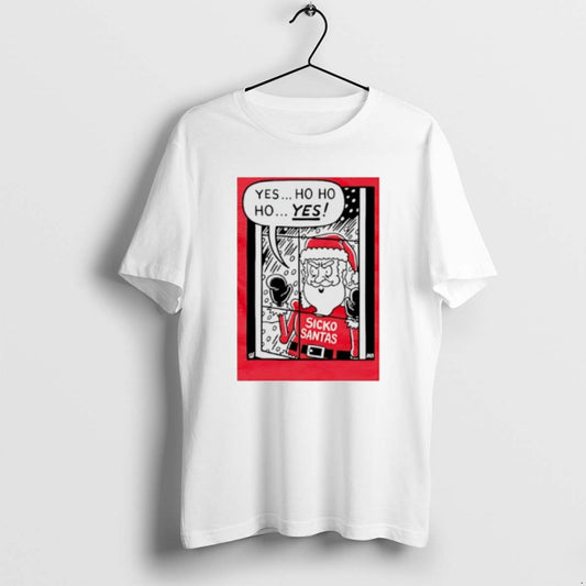 Official Sicko Santa Yes Ho Ho Ho Yes Comic T-Shirts, Hoodie, Sweatshirt | AU18TeeNovaLab.com