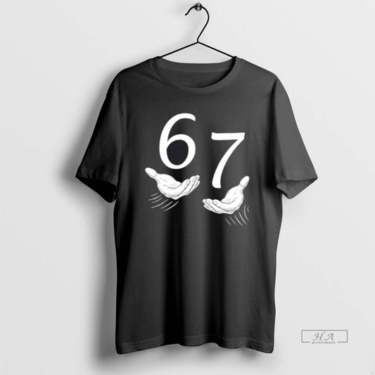 Official Six Seven 67 6 7 Kids 67 Meme Hands Funny T-Shirts, Hoodie, Sweatshirt | AU18TeeNovaLab.com