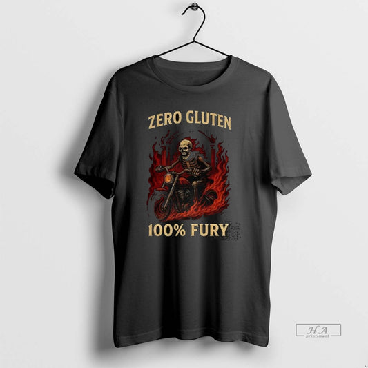 Official Skeleton Zero Gluten 100 Fury T-Shirts, Hoodie, Sweatshirt | AU18TeeNovaLab.com