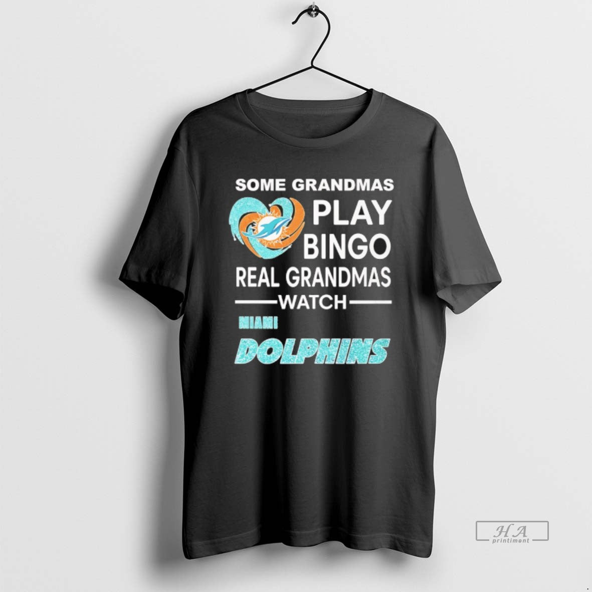 Official Some Grandmas Play Bingo Real Grandmas Watch Miami Dolphins Diamond Heart