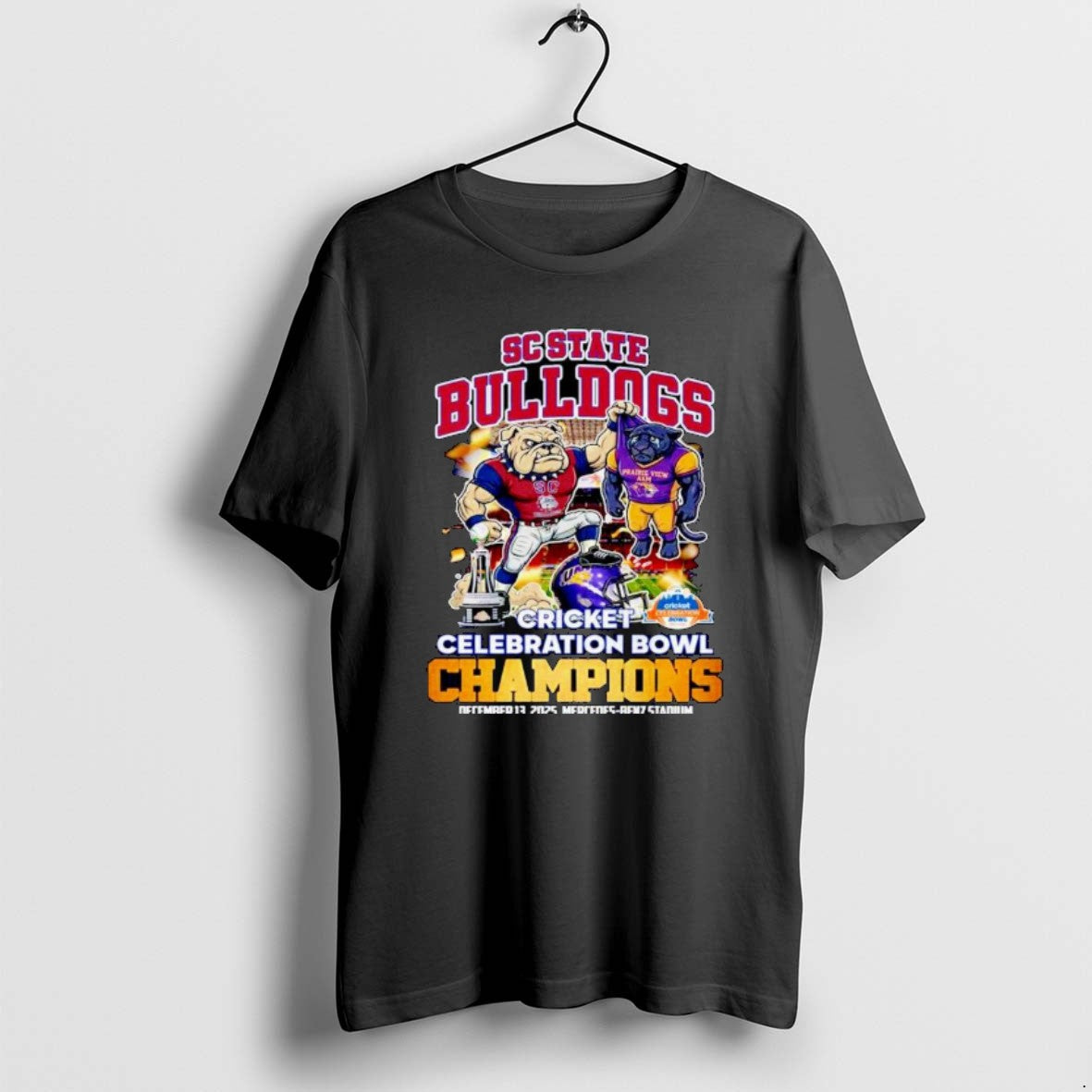 Official South Carolina State Bulldogs Cricket Celebration Bowl Champions 2025 Mascot T-Shirts, Hoodie, Sweatshirt