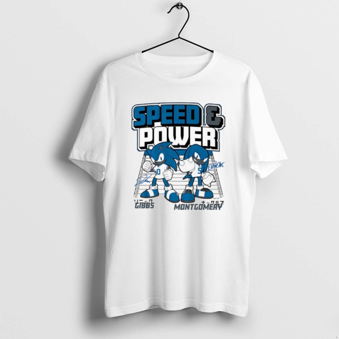 Official Speed Power Jahmyr Gibbs David Montgomery Hedgehog Knuckles T-Shirts, Hoodie, Sweatshirt | AU18TeeNovaLab.com