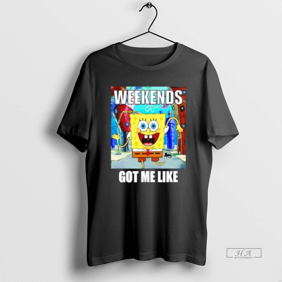Official Spongebob Weekends Got Me Like T-Shirts, Hoodie, Sweatshirt | AU18TeeNovaLab.com