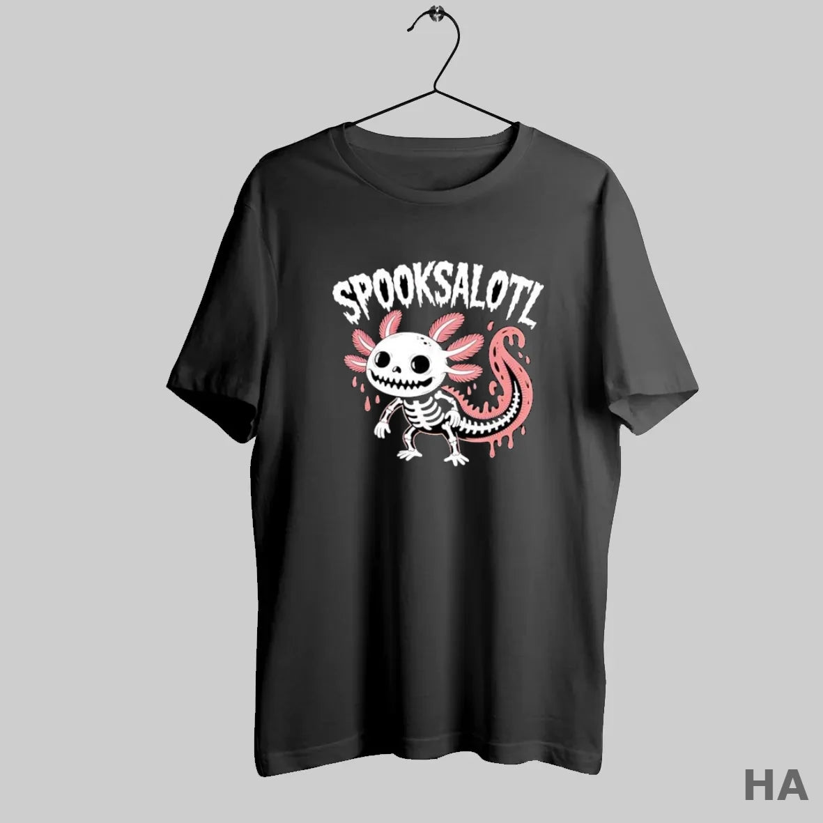 Official Spooksalotl Halloween Axolotl Skeleton
