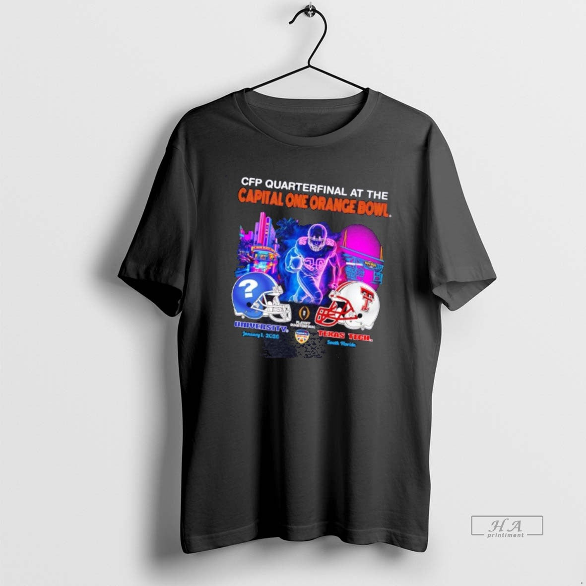 Official Tbd Vs Texas Tech Red Raiders Cfp Capital One Orange Bowl 2026 T-Shirts, Hoodie, Sweatshirt | AU18TeeNovaLab.com