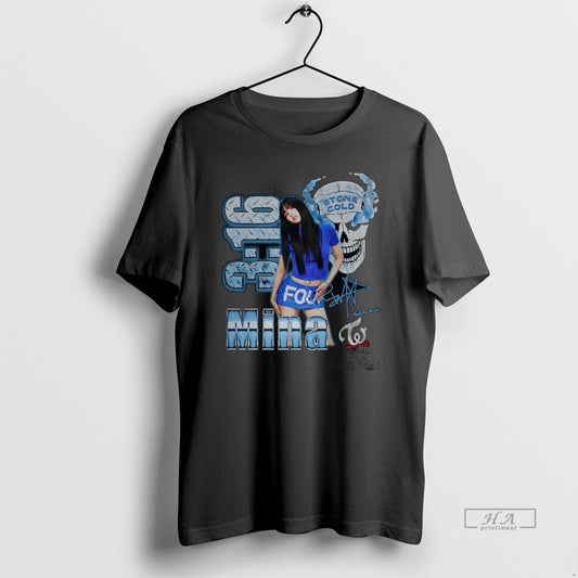 Official Twice Mina Stone Cold Skull Burning 3 16 Signature T-Shirts, Hoodie, Sweatshirt | AU18TeeNovaLab.com