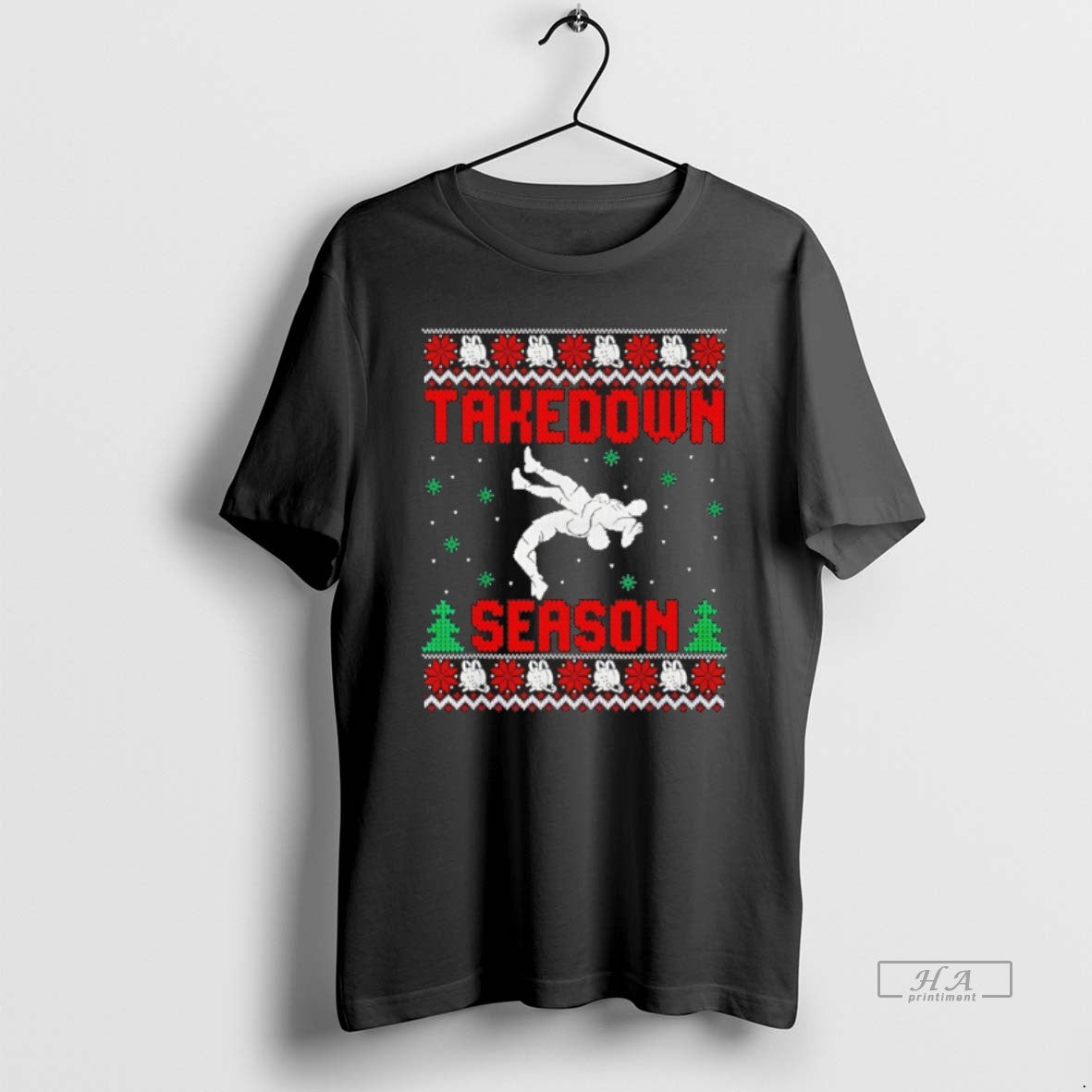 Official Takedown Season Guys Wrestling Ugly Christmas T-Shirts, Hoodie, Sweatshirt | AU18TeeNovaLab.com
