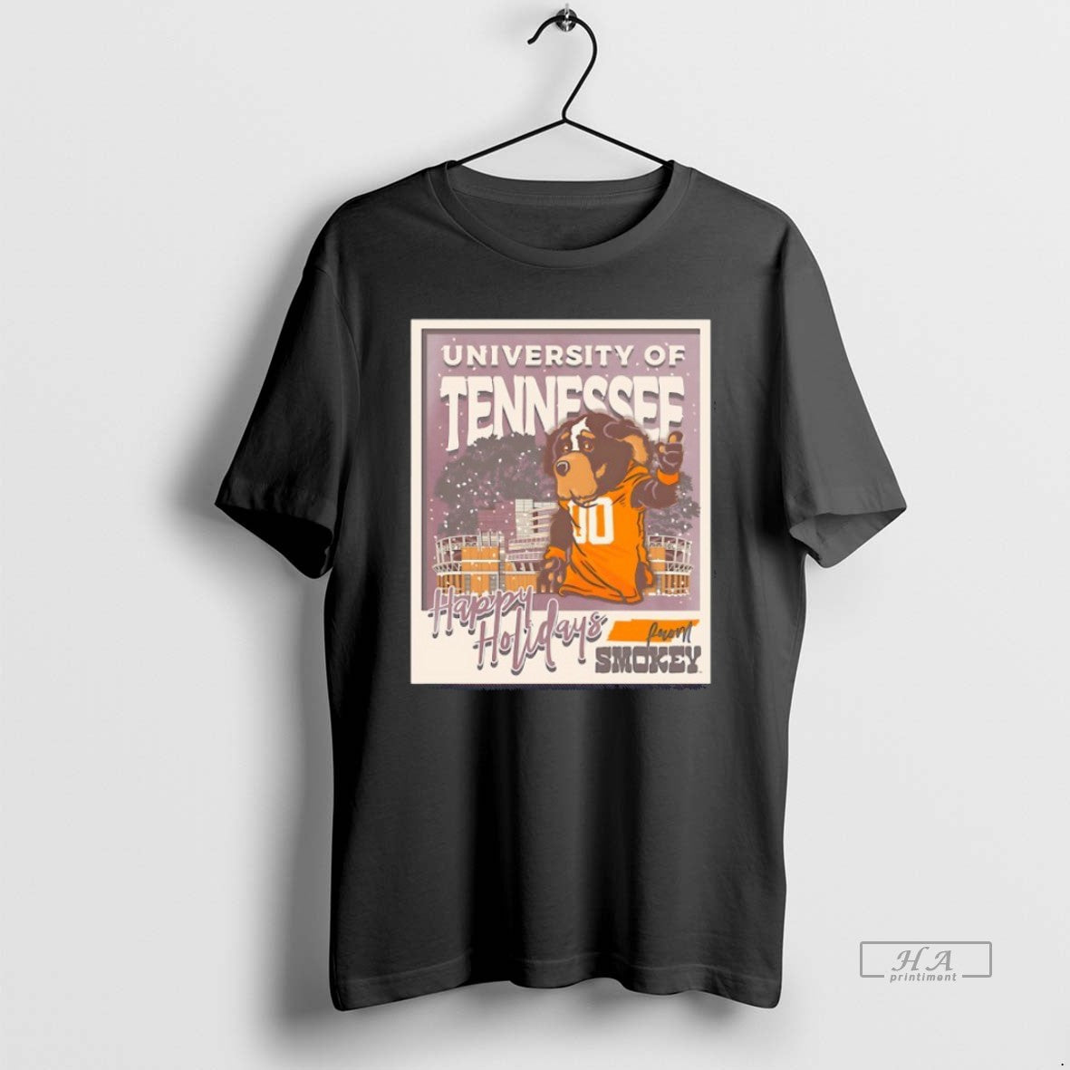 Official Tennessee Volunteers Happy Holidays From Smokey Snowy Mascot T-Shirts, Hoodie, Sweatshirt | AU18TeeNovaLab.com