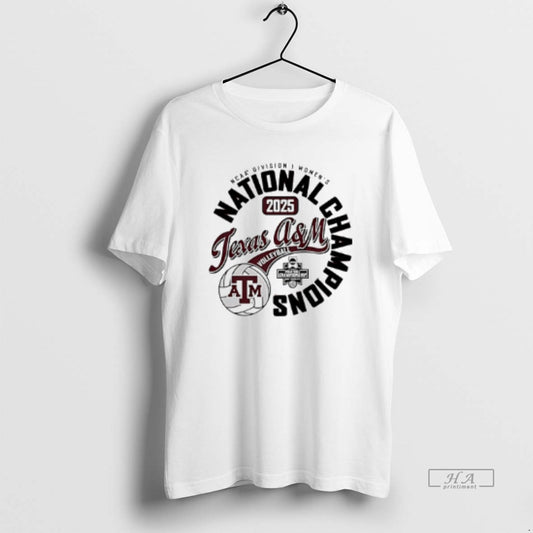 Official Texas Am Aggies Womens Volleyball National Champions 2025 T-Shirts, Hoodie, Sweatshirt | AU18TeeNovaLab.com