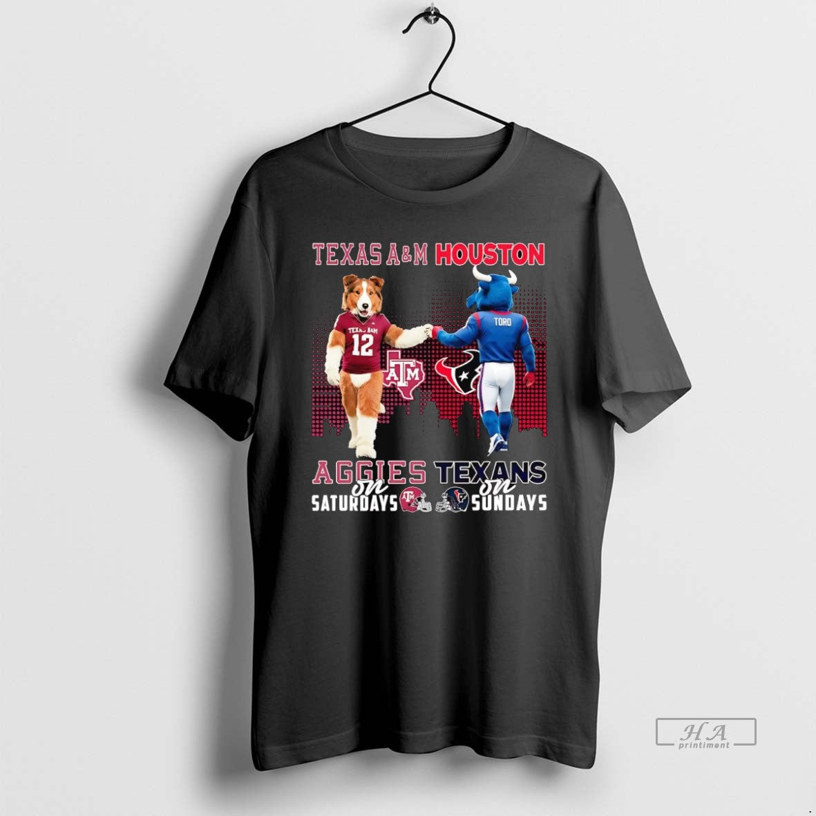 Official Texas Am Aggies On Saturdays Houston Texans On Sundays Mascot T-Shirts, Hoodie, Sweatshirt | AU18TeeNovaLab.com