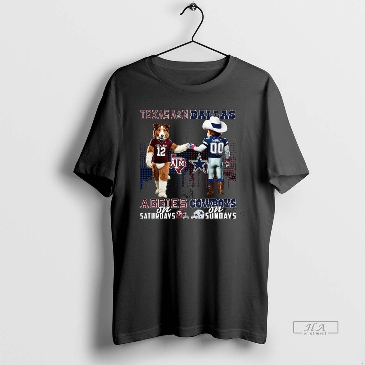 Official Texas Am Aggies On Saturdays Vs Dallas Cowboys On Sundays Mascot T-Shirts, Hoodie, Sweatshirt | AU18TeeNovaLab.com