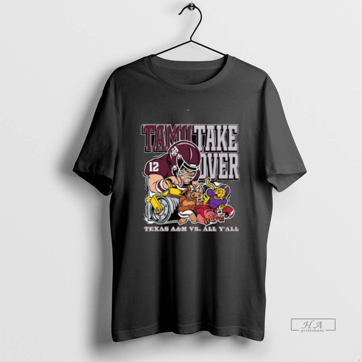 Official Texas Am Aggies Vs All Yall Tamu Takeover Mascot Circle Black T-Shirts, Hoodie, Sweatshirt | AU18TeeNovaLab.com