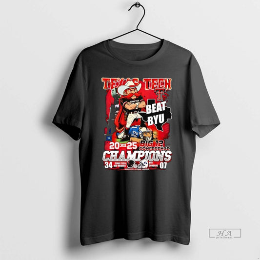 Official Texas Tech Red Raiders Beat Byu 2025 Big 12 Conference Champions T-Shirts, Hoodie, Sweatshirt | AU18TeeNovaLab.com