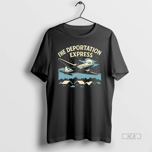 Official The Deportation Express Plane Vintage Christmas T-Shirts, Hoodie, Sweatshirt | AU18TeeNovaLab.com