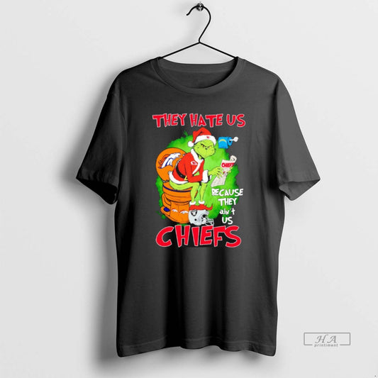 Official The Grinch Sitting On A Toilet Wearing A Kansas City Chiefs They Hate Us