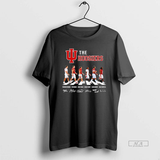 Official The Hoosiers Indiana Cross The Street Signatures 2026 T-Shirts, Hoodie, Sweatshirt | AU18TeeNovaLab.com