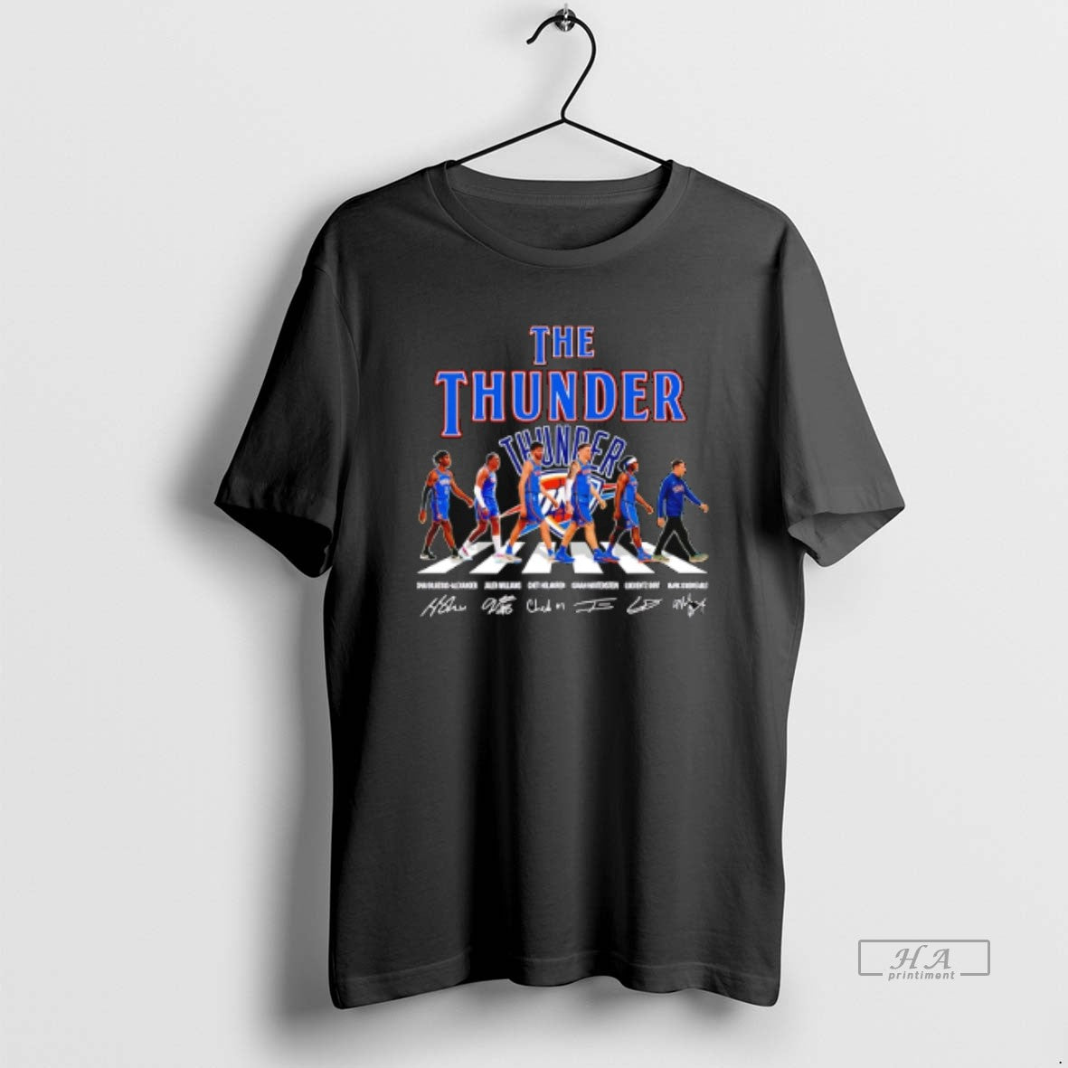 Official The Oklahoma Thunder Cross The Street Signatures 2026 T-Shirts, Hoodie, Sweatshirt | AU18TeeNovaLab.com