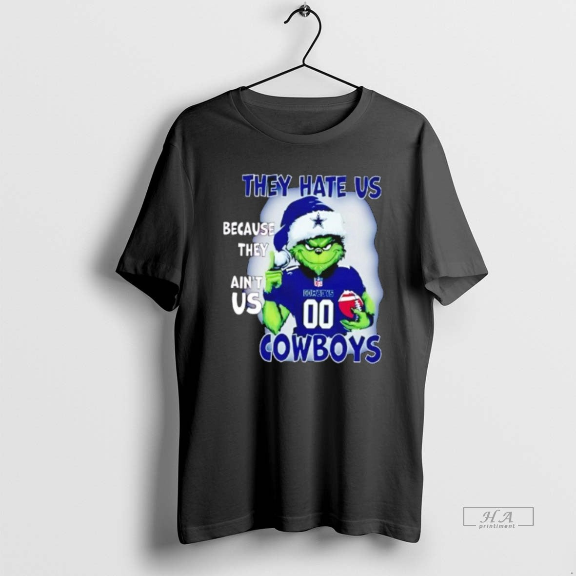 Official They Hate Us Because They Aint Us Dallas Cowboys Grinch Santa T-Shirts, Hoodie, Sweatshirt | AU18TeeNovaLab.com