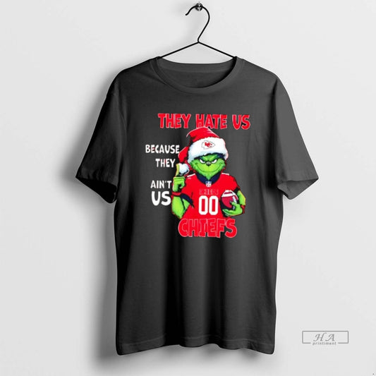 Official They Hate Us Because They Aint Us Kansas City Chiefs Grinch Santa T-Shirts, Hoodie, Sweatshirt | AU18TeeNovaLab.com