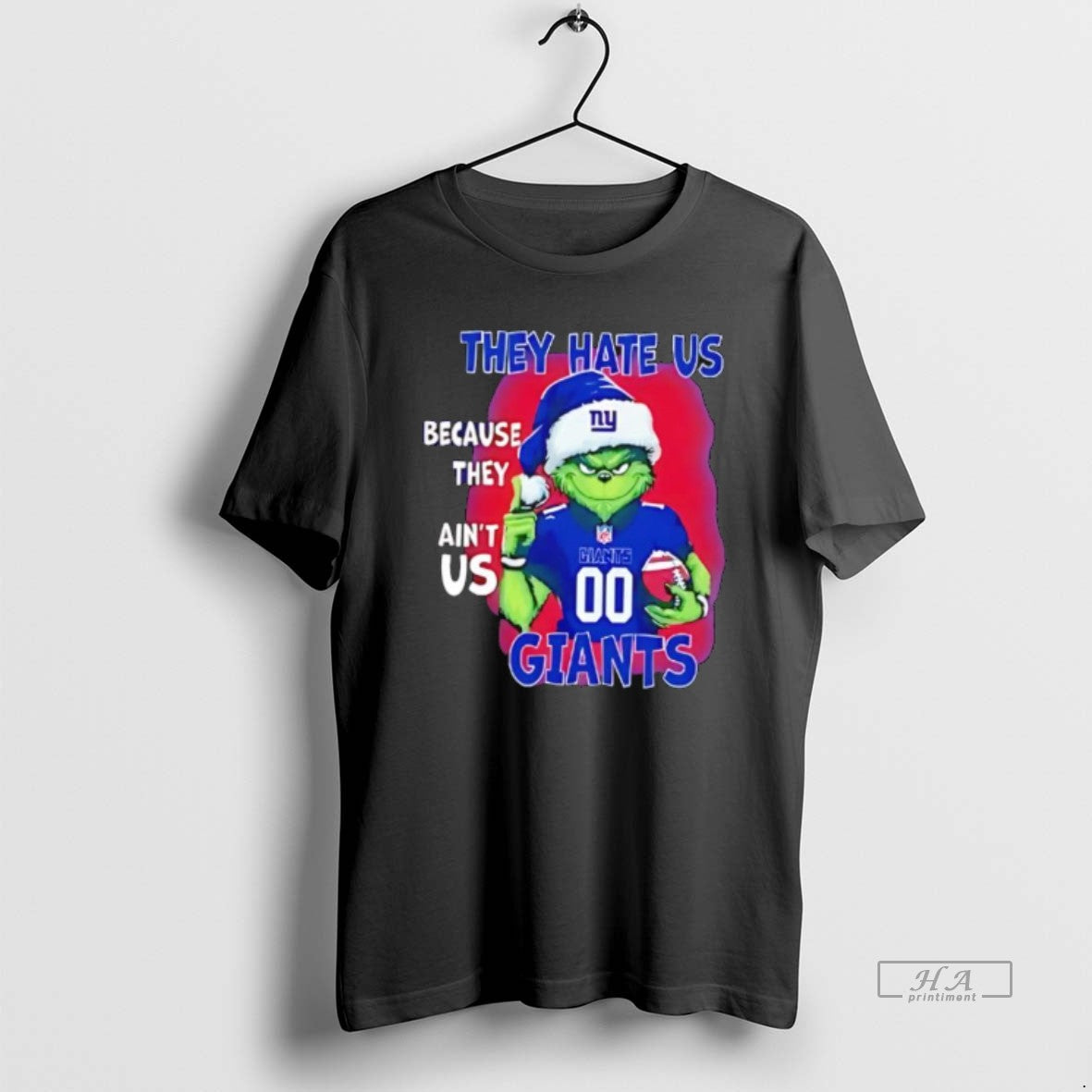 Official They Hate Us Because They Aint Us New York Giants Grinch Santa T-Shirts, Hoodie, Sweatshirt | AU18TeeNovaLab.com