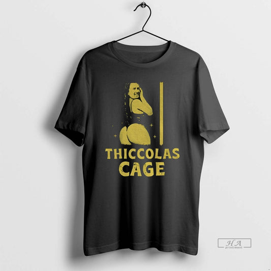 Official Thiccolas Cage Funny Meme Dark T-Shirts, Hoodie, Sweatshirt | AU18TeeNovaLab.com