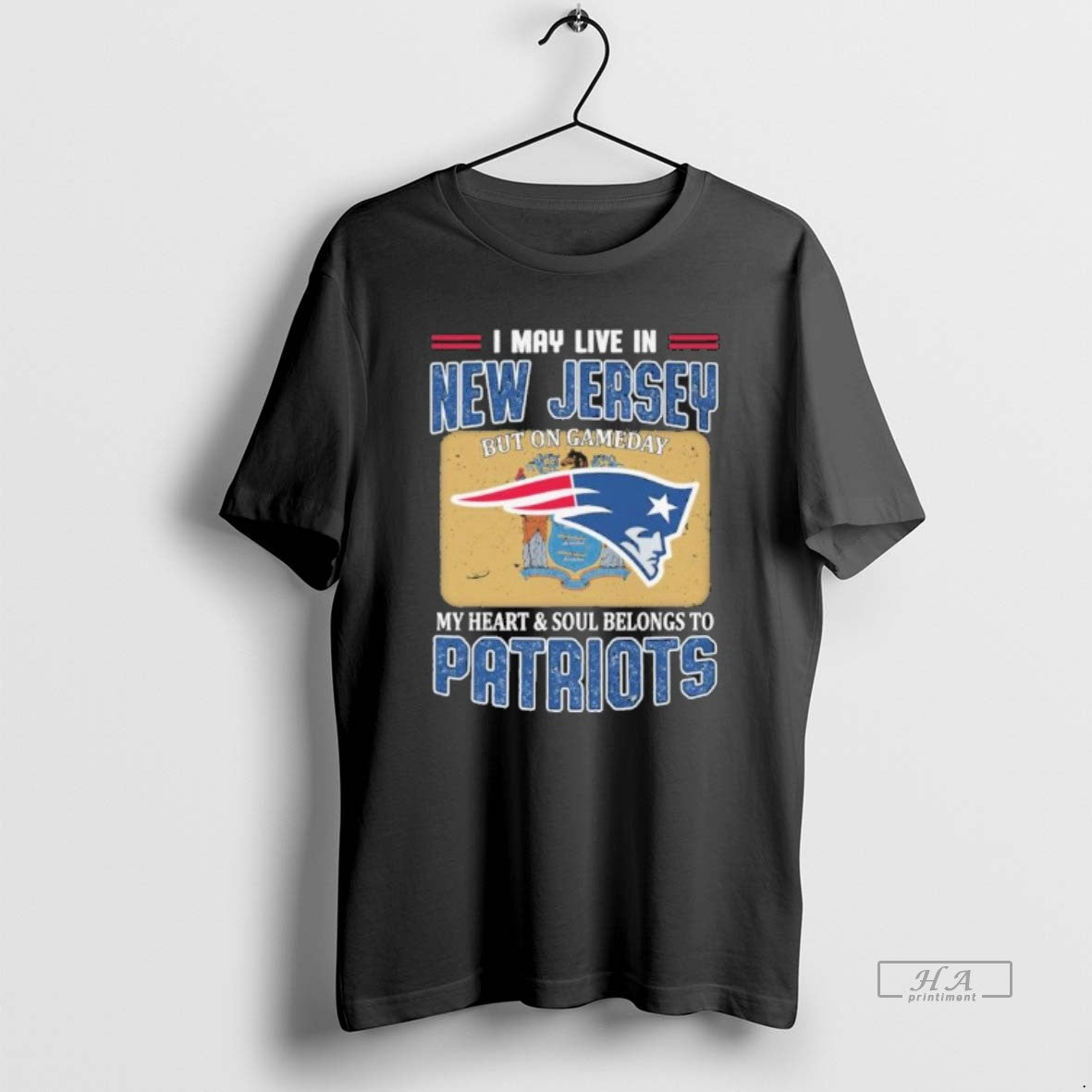 Official Trending Shirt I May Live In New Jersey But On Game Day My Heart Hoodie, Sweatshirt | AU18TeeNovaLab.com