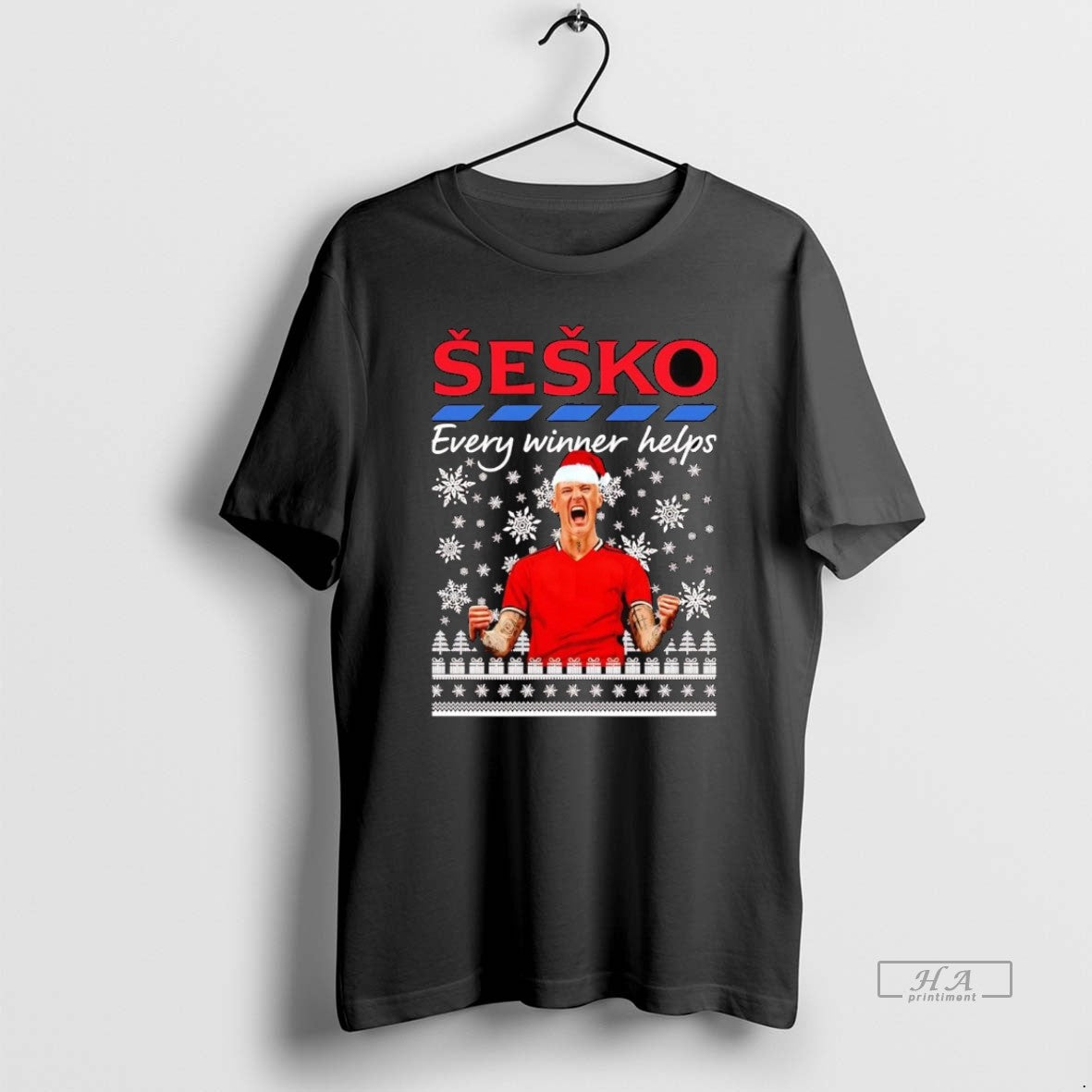 Official Trendy Benjamin Sesko Every Winner Helps Christmas T-Shirts, Hoodie, Sweatshirt | AU18TeeNovaLab.com