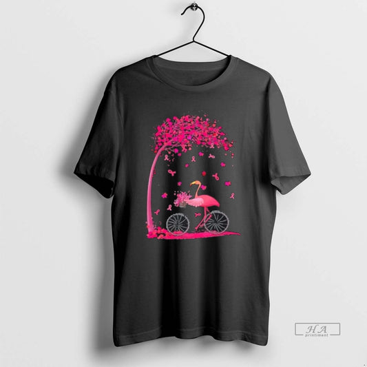 Official Trendy Breast Cancer Tree With Flamingo Cancer Survivor Awareness