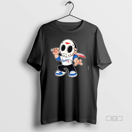 Official Trendy Jason Voorhees Los Angeles Dodgers 17 Halloween