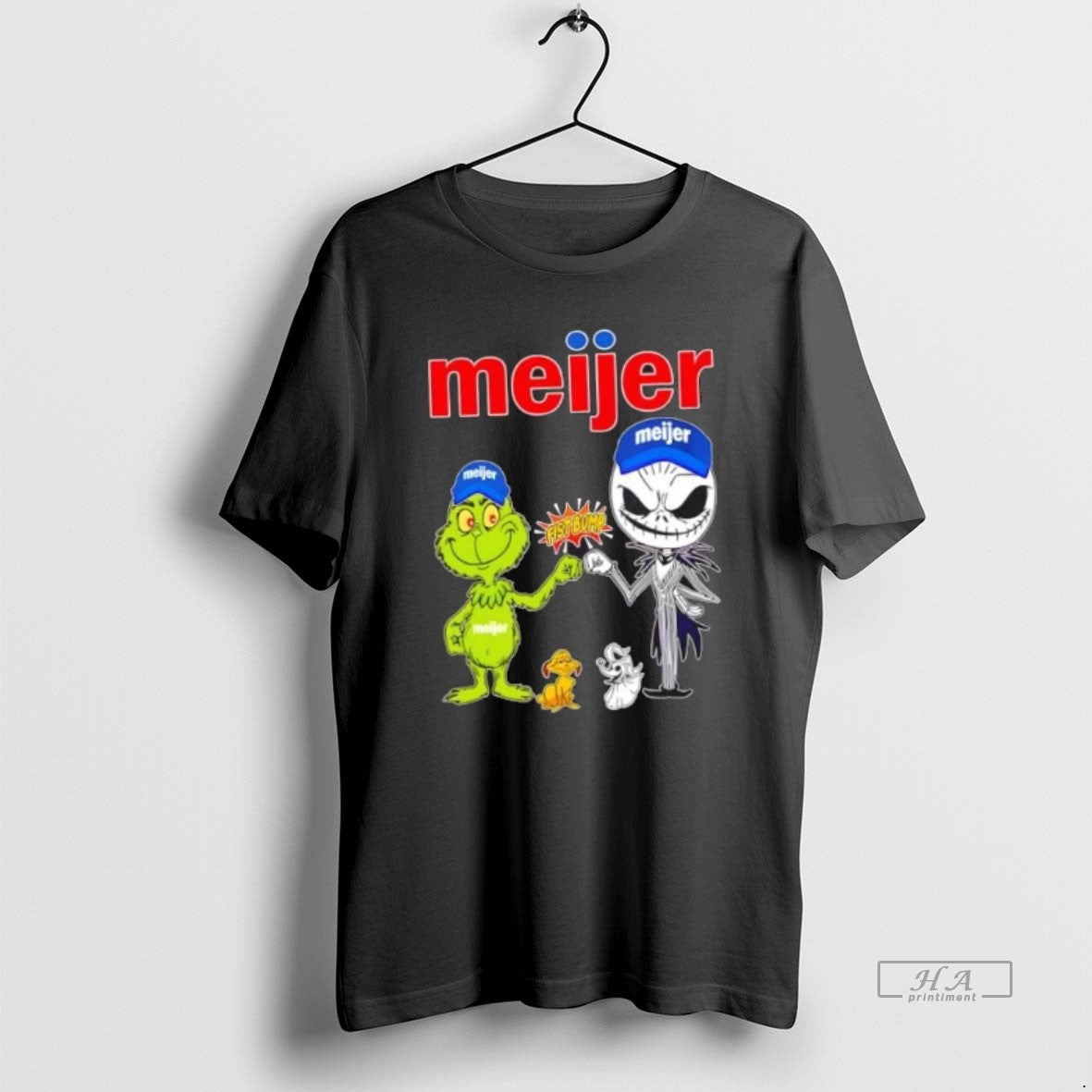 Official Trendy Meijer X Grinch And Jack Skellington Fist Bump Uniwilling Friends