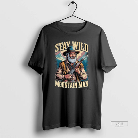 Official Trendy Stay Wild Mountain Man T-Shirts, Hoodie, Sweatshirt | AU18TeeNovaLab.com
