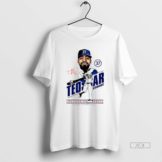Official Trendy Teoscar Hernandez Los Angeles Dodgers Caricature 2025