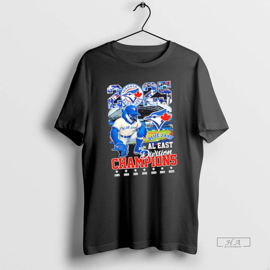 Official Trendy Toronto Blue Jays Al East Division Champions Mascot 2025 Logo Stadium