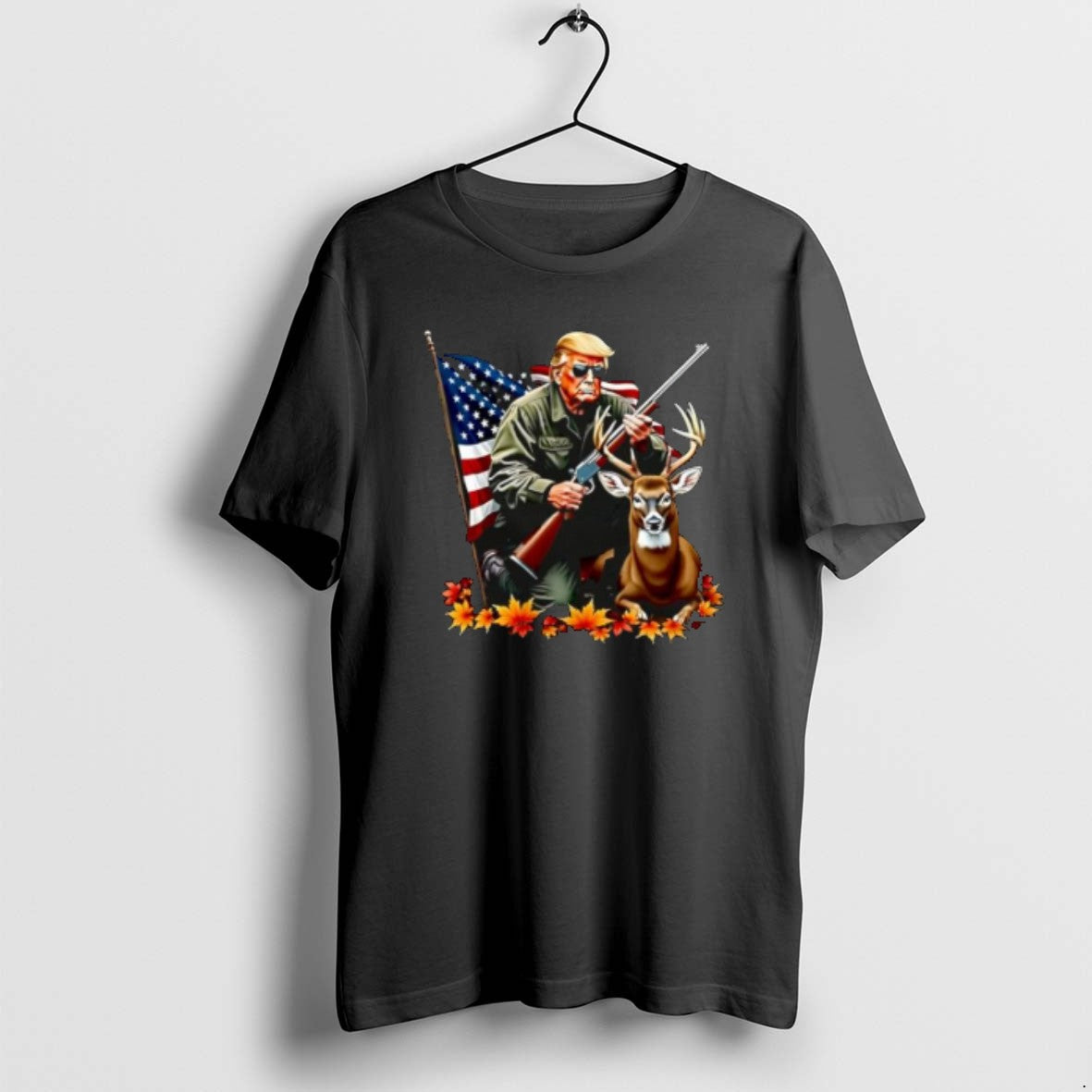 Official Trump Hunting Deer American Flag T-Shirts, Hoodie, Sweatshirt | AU18TeeNovaLab.com