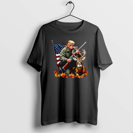 Official Trump Hunting Deer American Flag T-Shirts, Hoodie, Sweatshirt | AU18TeeNovaLab.com