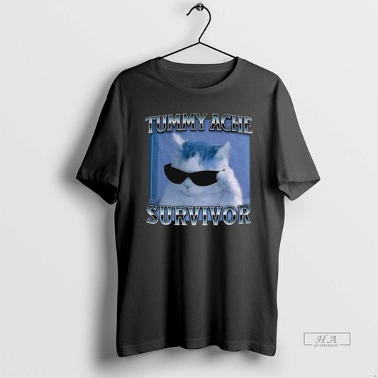 Official Tummy Ache Survivor Funny Cat Meme