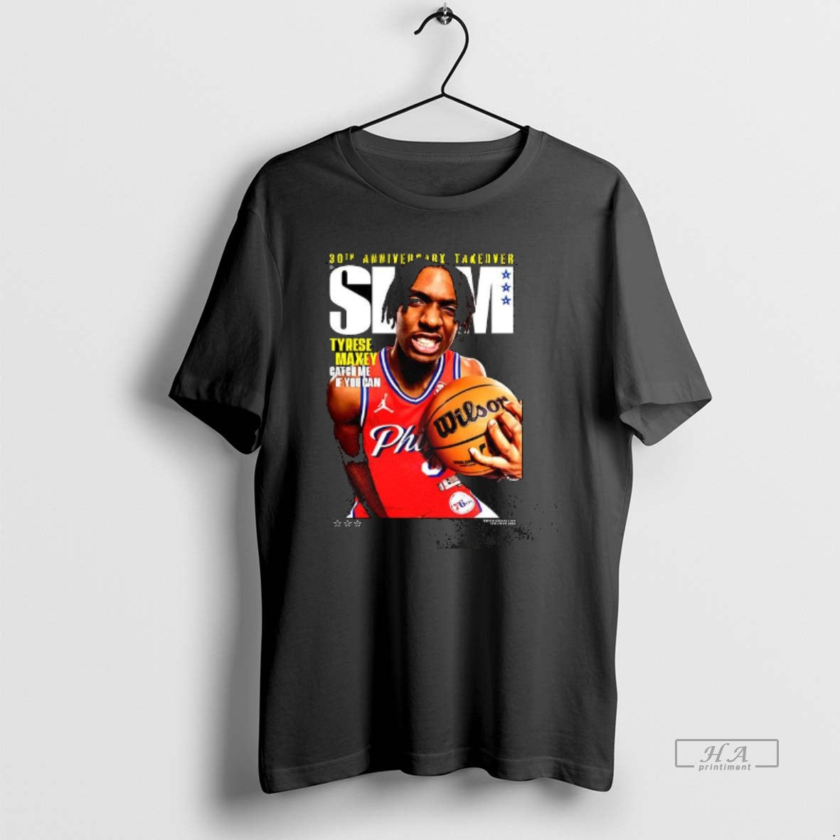 Official Tyrese Maxey Philadelphia 76ers Nba Slam 30th Anniversary Takeover T-Shirts, Hoodie, Sweatshirt | AU18TeeNovaLab.com