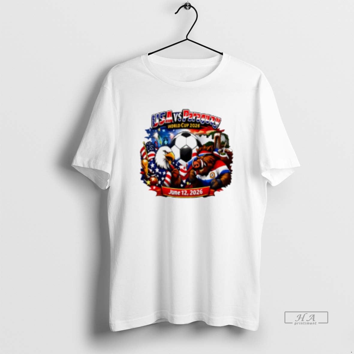 Official Usa Vs Paraguay 2026 World Cup Mascot T-Shirts, Hoodie, Sweatshirt | AU18TeeNovaLab.com