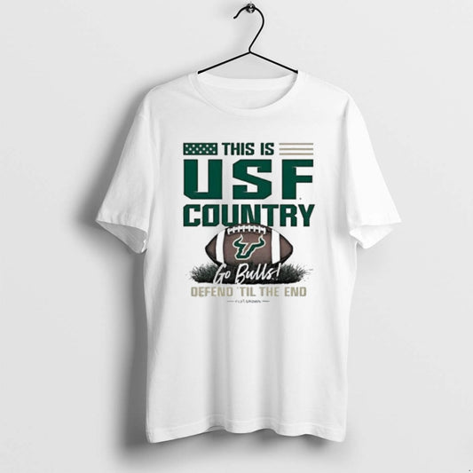 Official University Of South Florida Bulls Football Go Bulls Defend Til The End T-Shirts, Hoodie, Sweatshirt