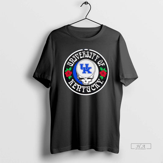 Official University Of Kentucky Wildcats Sugar Skull Grateful Dead Logo T-Shirts, Hoodie, Sweatshirt | AU18TeeNovaLab.com