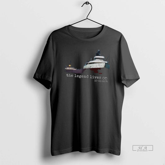 Official Vintage Edmund Fitzgerald Great Lakes Ship The Legend Lives One 10 11 1975 T-Shirts, Hoodie, Sweatshirt