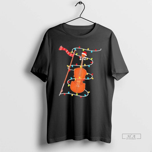 Official Violin Christmas Lights T-Shirts, Hoodie, Sweatshirt | AU18TeeNovaLab.com