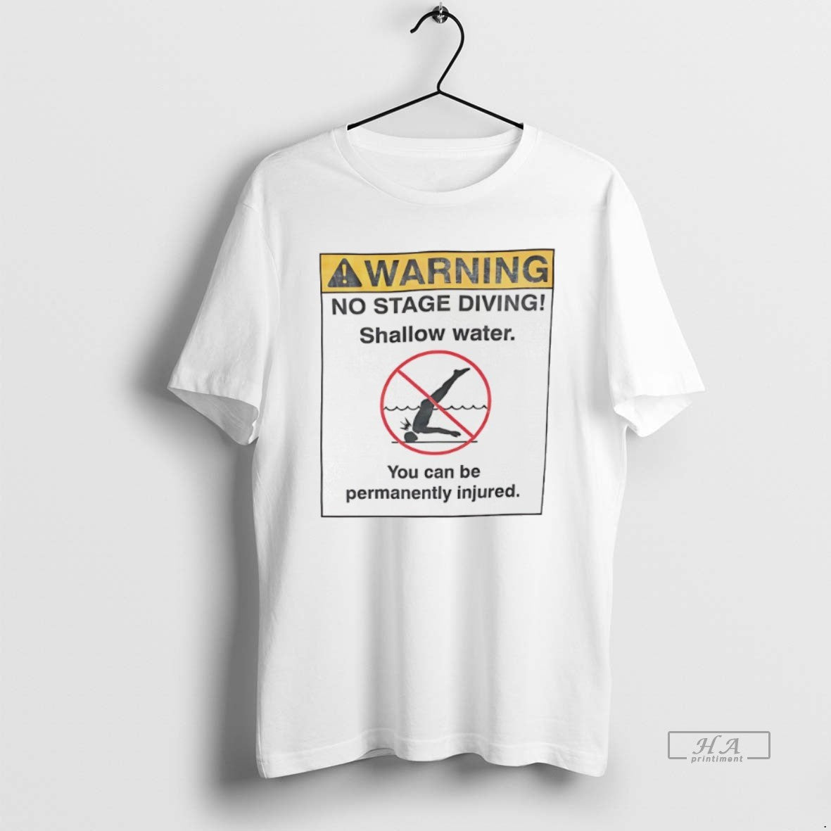 Official Warning No Stage Diving Shallow Water T-Shirts, Hoodie, Sweatshirt | AU18TeeNovaLab.com