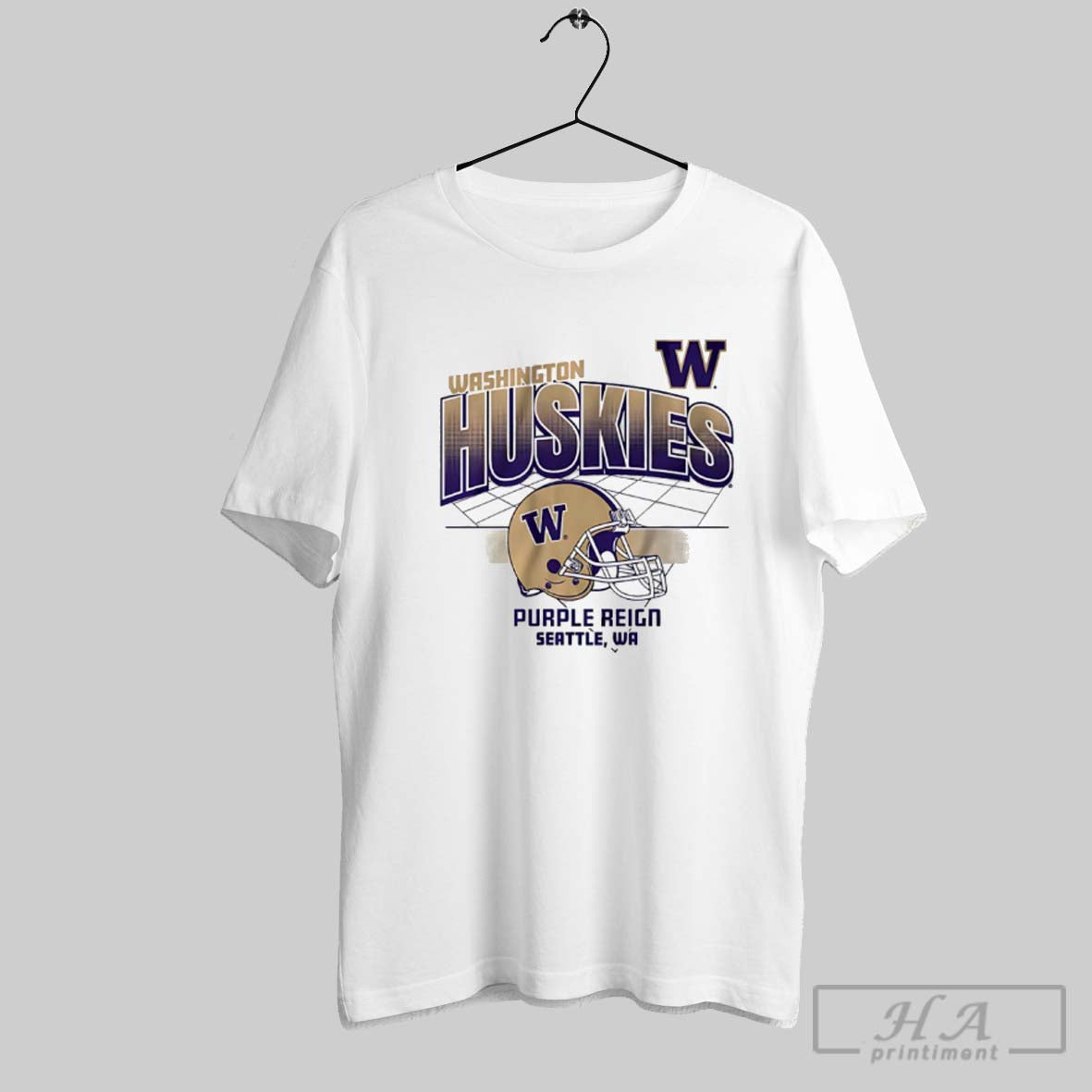 Official Washington Huskies Football Purple Reign Helmet Grid