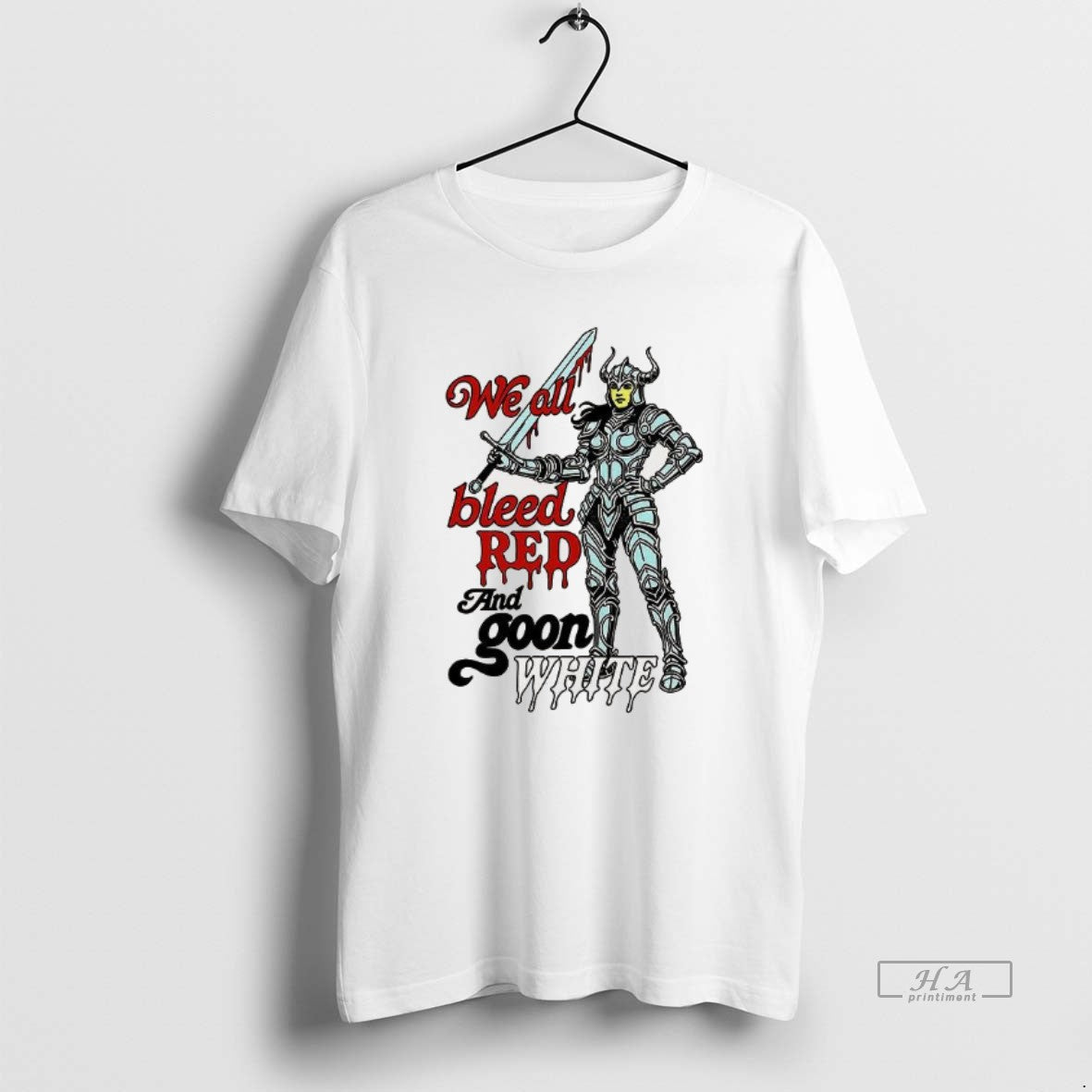 Official We All Bleed Red And Goon White T-Shirts, Hoodie, Sweatshirt | AU18TeeNovaLab.com