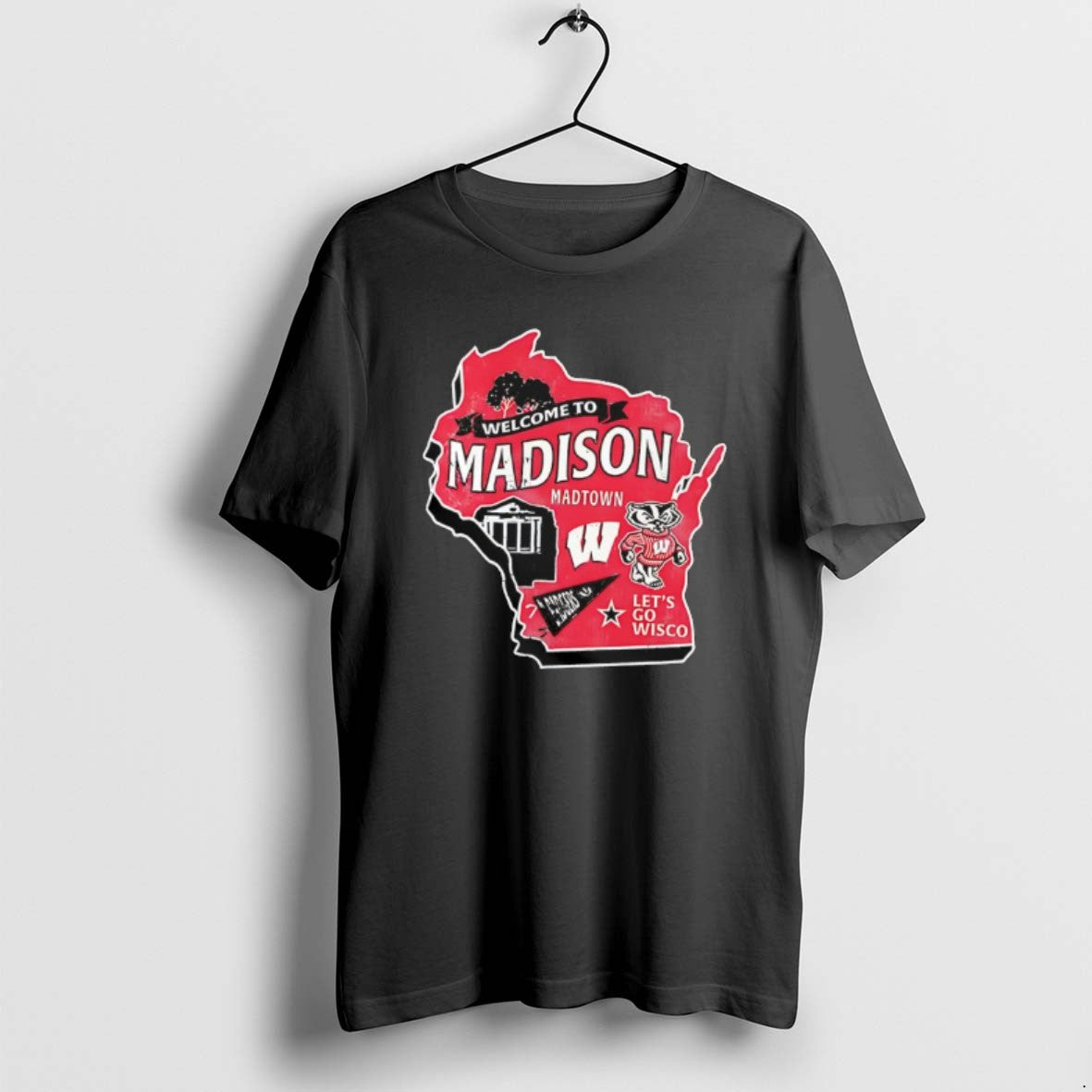 Official Wisconsin Badgers Welcome To Madison Lets Go Wisco T-Shirts, Hoodie, Sweatshirt | AU18TeeNovaLab.com