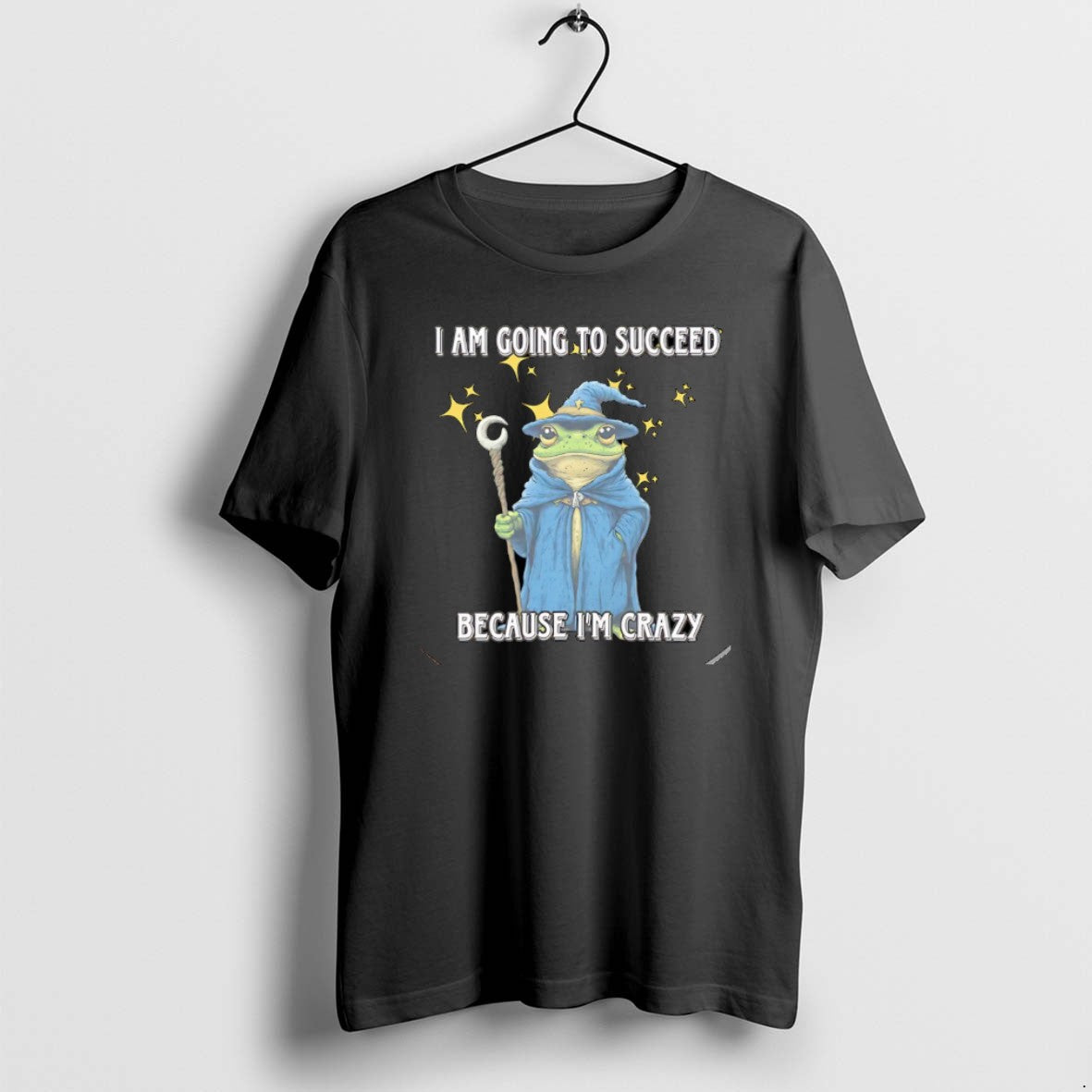 Official Wizard Frog I Am Going To Succeed Because Im Crazy Christmas T-Shirts, Hoodie, Sweatshirt | AU18TeeNovaLab.com