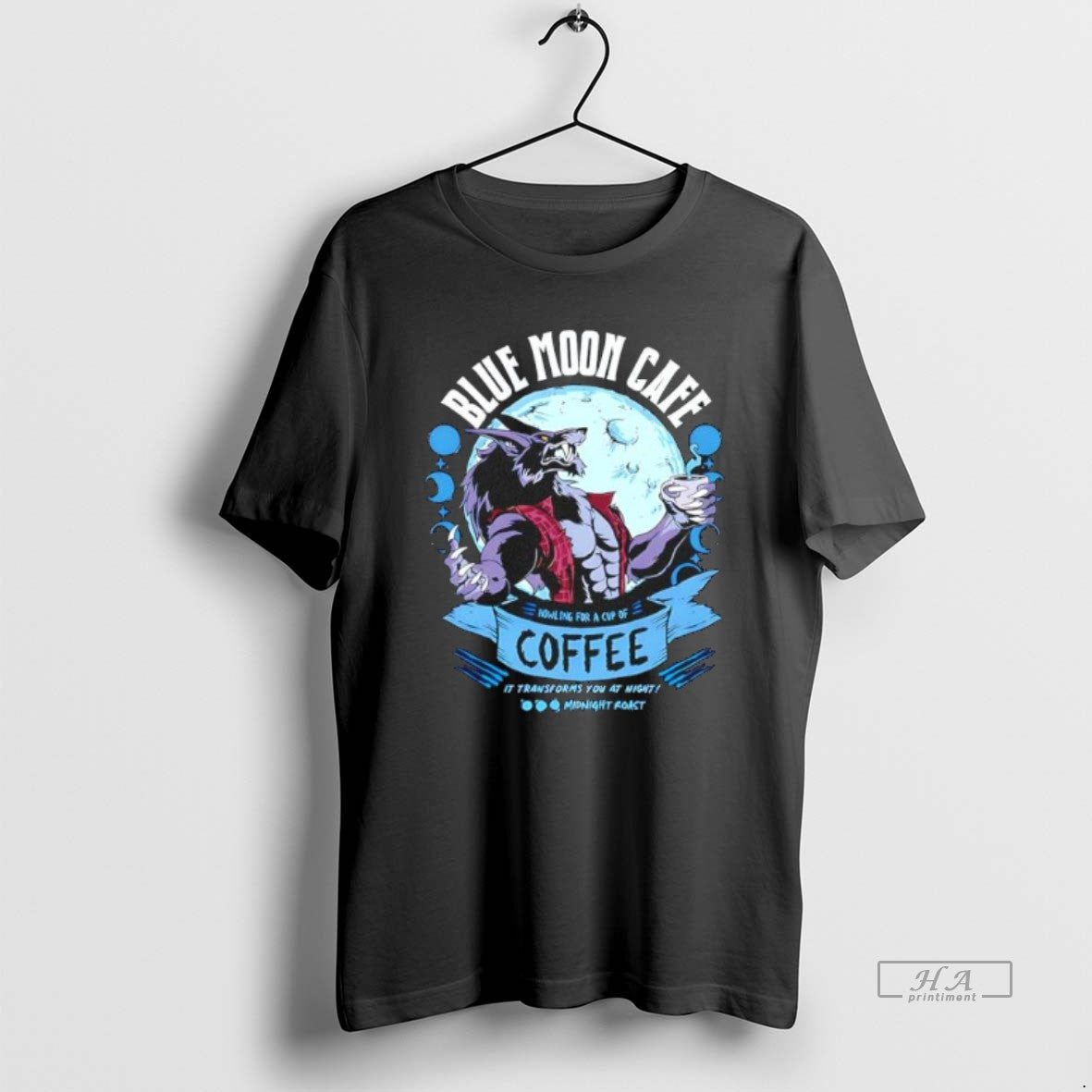 Official Wolf Blue Moon Cafe Coffee In Transforms You At Night
