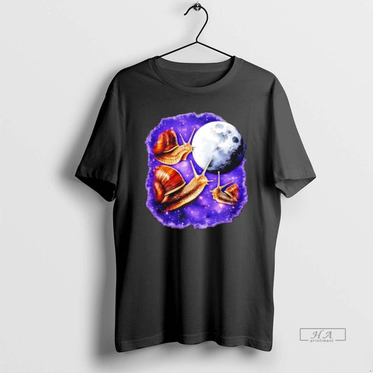 Official Yearning Snails In Space Moon Graphic T-Shirts, Hoodie, Sweatshirt | AU18TeeNovaLab.com